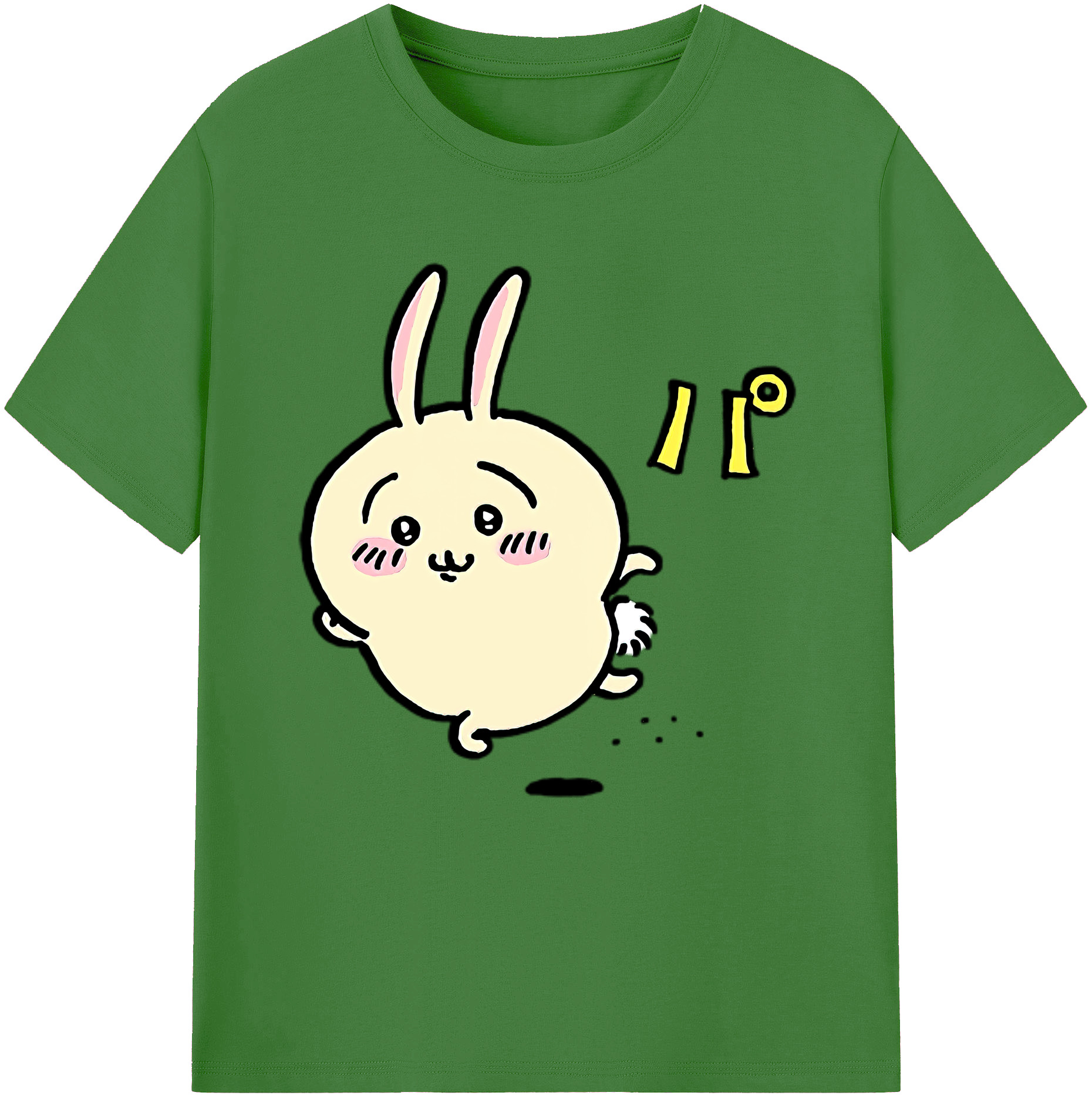 （画像用） ちいかわ うさぎ Chii-kawa usagi レディースカジュアルプリントTシャツ（綿100％）